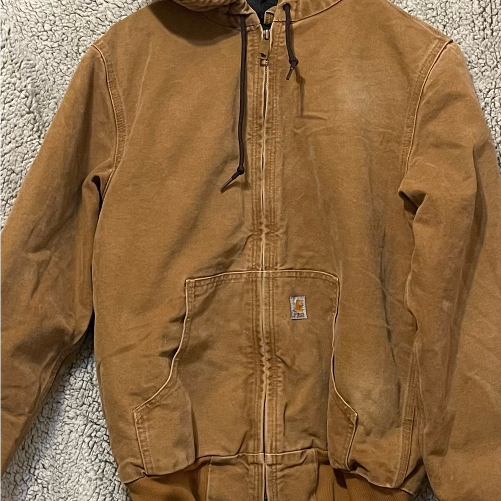 Carhartt Women’s Washed Duck insulated Active Hooded Jacket. Size XS (0/2)